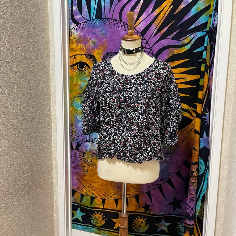 🌈 Lovely casual floral blouse - Picture 4 of 11